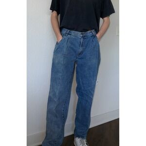 Vintage Bugle Boy High Waisted Mom Jeans Blue Denim Relaxed Fit 90s